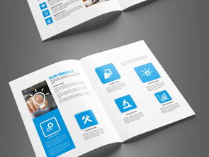 大氣藍色企業形象公司宣傳畫冊設計 高清AI模板下載與策劃指南